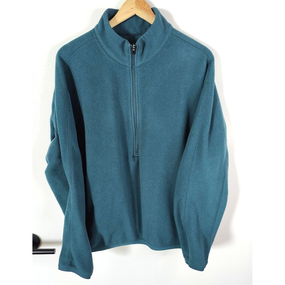 Lululemon Oversized Fleece 1/2 Zip Size Medium Teal Half Zip Pullover Outdoor